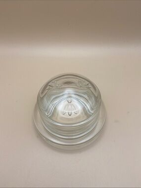 La Rochere Bee Butter Dish with  Embossed Lid - French Glass Butter Keeper